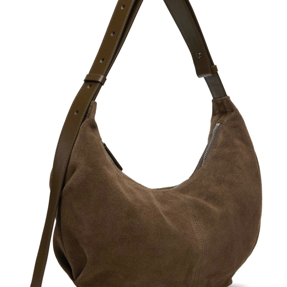 Suede Shoulder Bag - Caramel